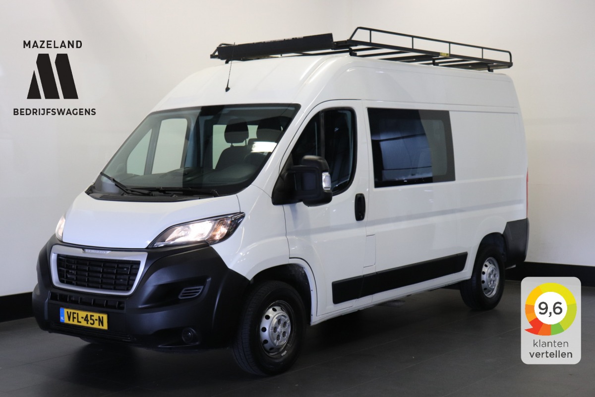 Peugeot Boxer 2.2 BlueHDi 140PK L2H2 EURO 6 Dubbele Cabine - Airco - Navi - Cruise - € 16.950,- Excl.