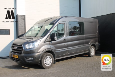 Ford Transit 2.0 TDCI 170PK L3H2 Dubbele Cabine - EURO 6 - Airco - Cruise - PDC - Camera - € 21.900,- Excl.