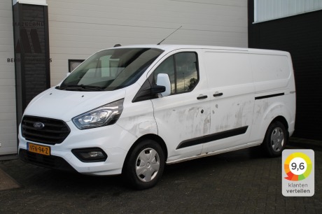 Ford Transit Custom 2.0 TDCI 170PK Automaat L2 EURO 6 - Airco - Navi - Cruise - 2x Schuifdeur - € 15.950,- Ex.