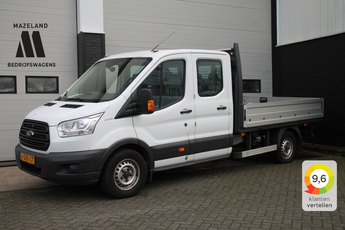 Ford Transit 2.2 TDCI L3 Dubbele Cabine Open Laadbak - Airco - Trekhaak - NAP -  € 15.900,- Excl.