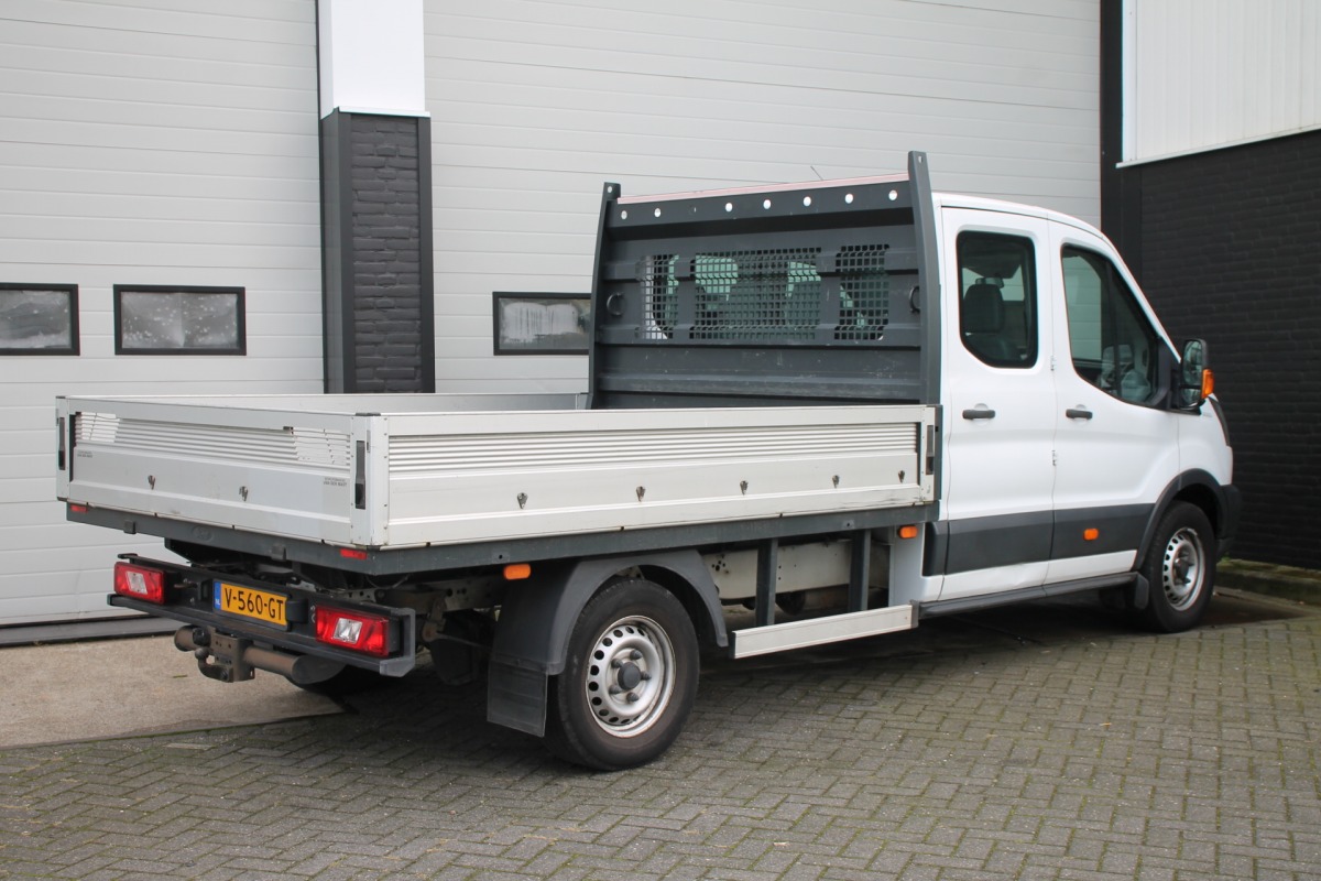 Ford Transit 2.2 TDCI L3 Dubbele Cabine Open Laadbak - Airco - Trekhaak - NAP -  € 15.900,- Excl.