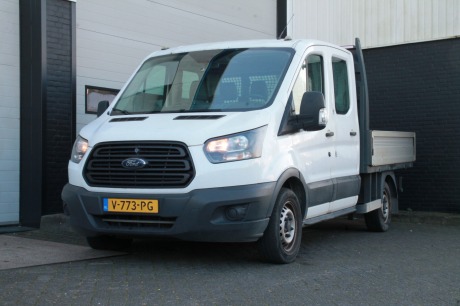 Ford Transit 2.0 TDCI L2 Openlaadbak EURO 6 - Dubbele Cabine - Trekhaak - Start/Stop - € 14.900,- Excl.